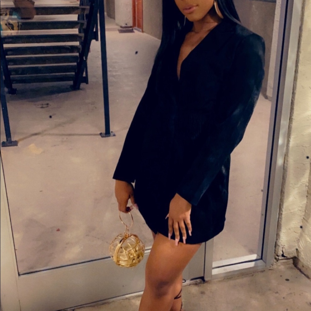 Suede Blazer Dress